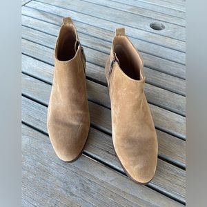 Size 7 Light brown suede ankle boots.